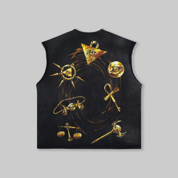 Unisex "Yu-Gi-Oh!" game and anime pattern printed vest