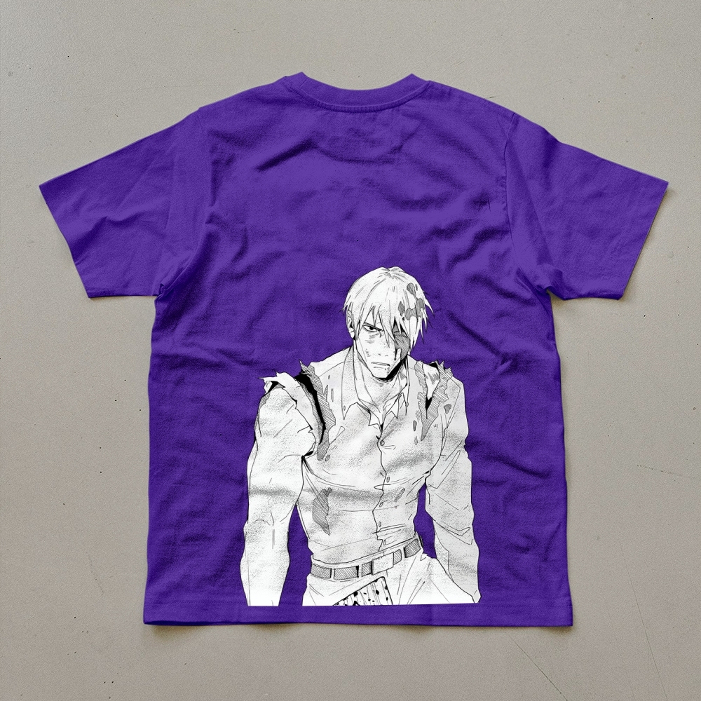 Unisex Oversized Anime Print T-Shirt-comicclothing