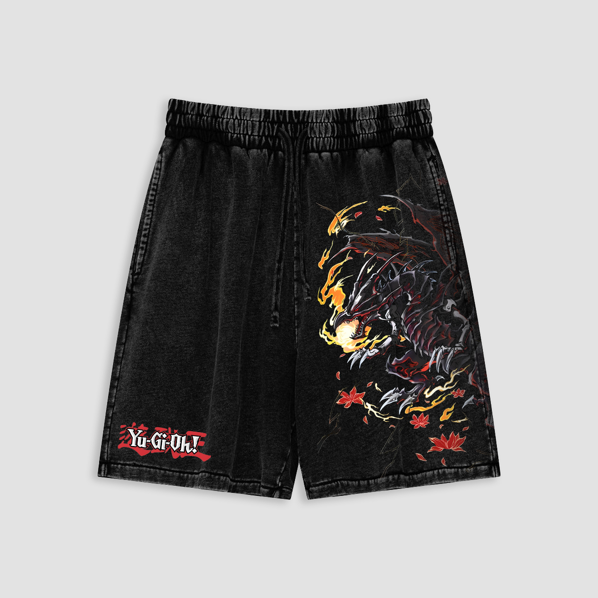 Unisex "Yu-Gi-Oh!" game and anime pattern printed shorts