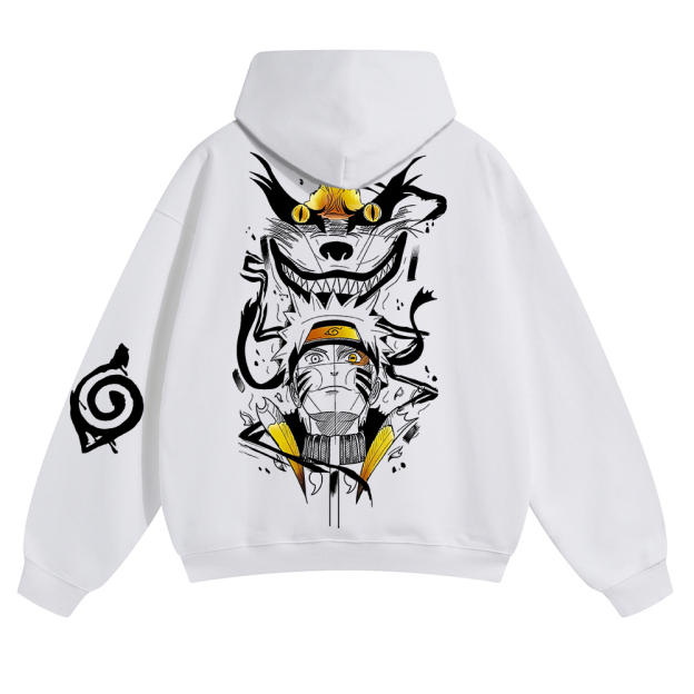 Oversized Unisex Anime Print Hoodie-comicclothing