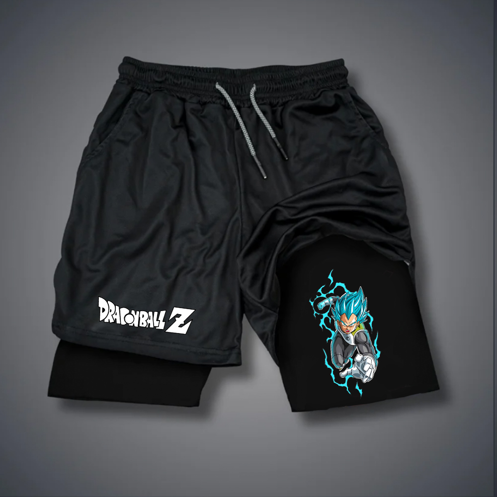 Unisex Oversized Vegeta Anime Printed Shorts