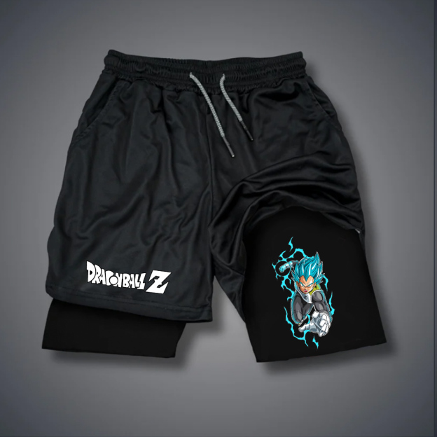 Unisex Oversized Vegeta Anime Printed Shorts