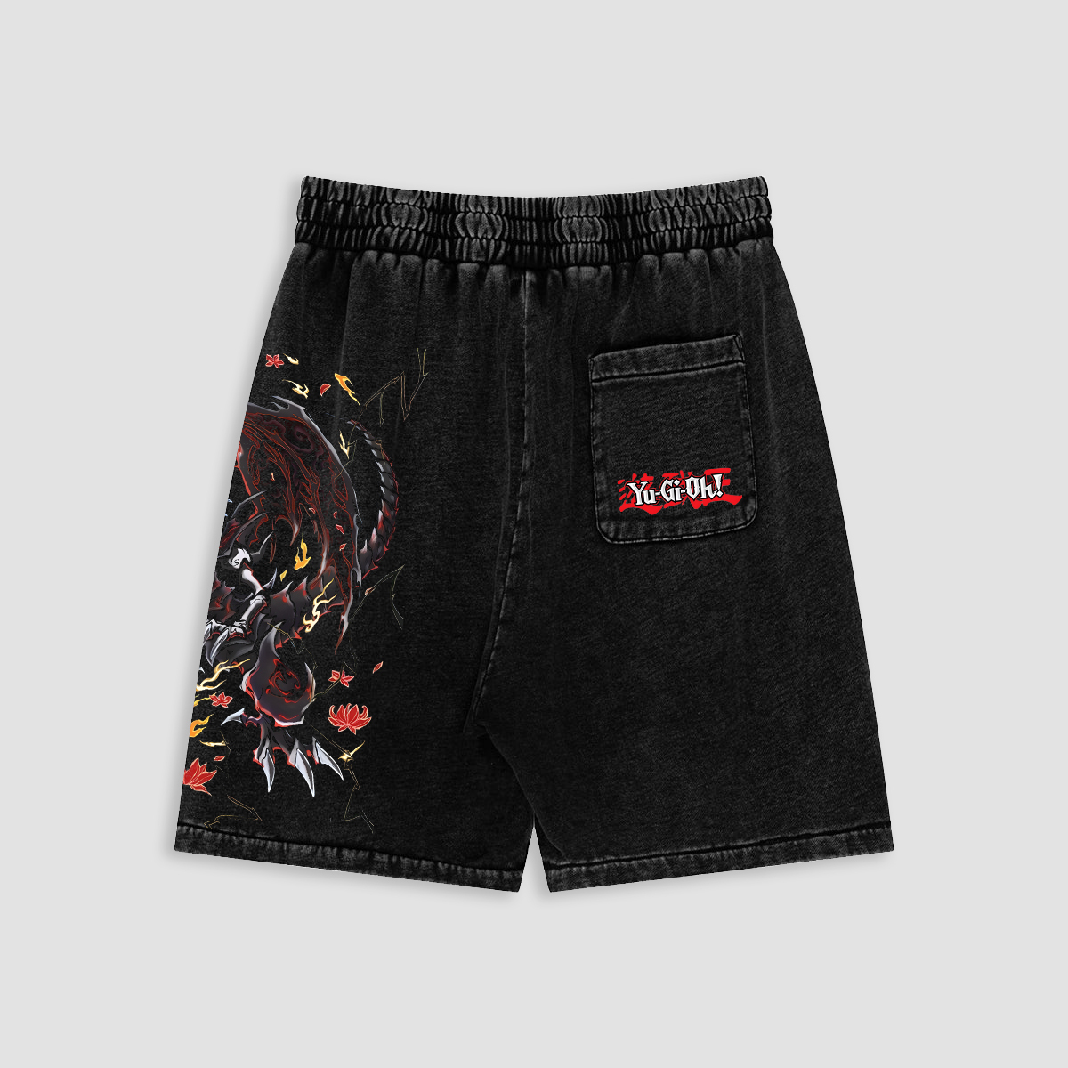 Unisex "Yu-Gi-Oh!" game and anime pattern printed shorts