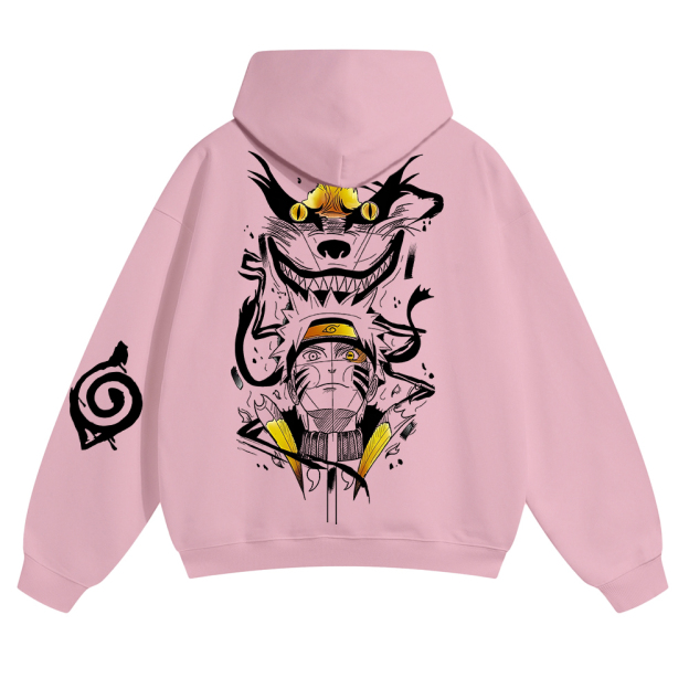 Oversized Unisex Anime Print Hoodie-comicclothing