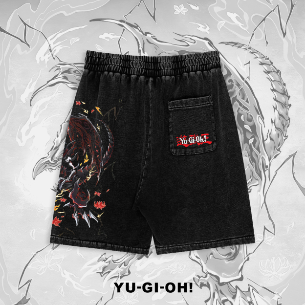 Unisex "Yu-Gi-Oh!" game and anime pattern printed shorts