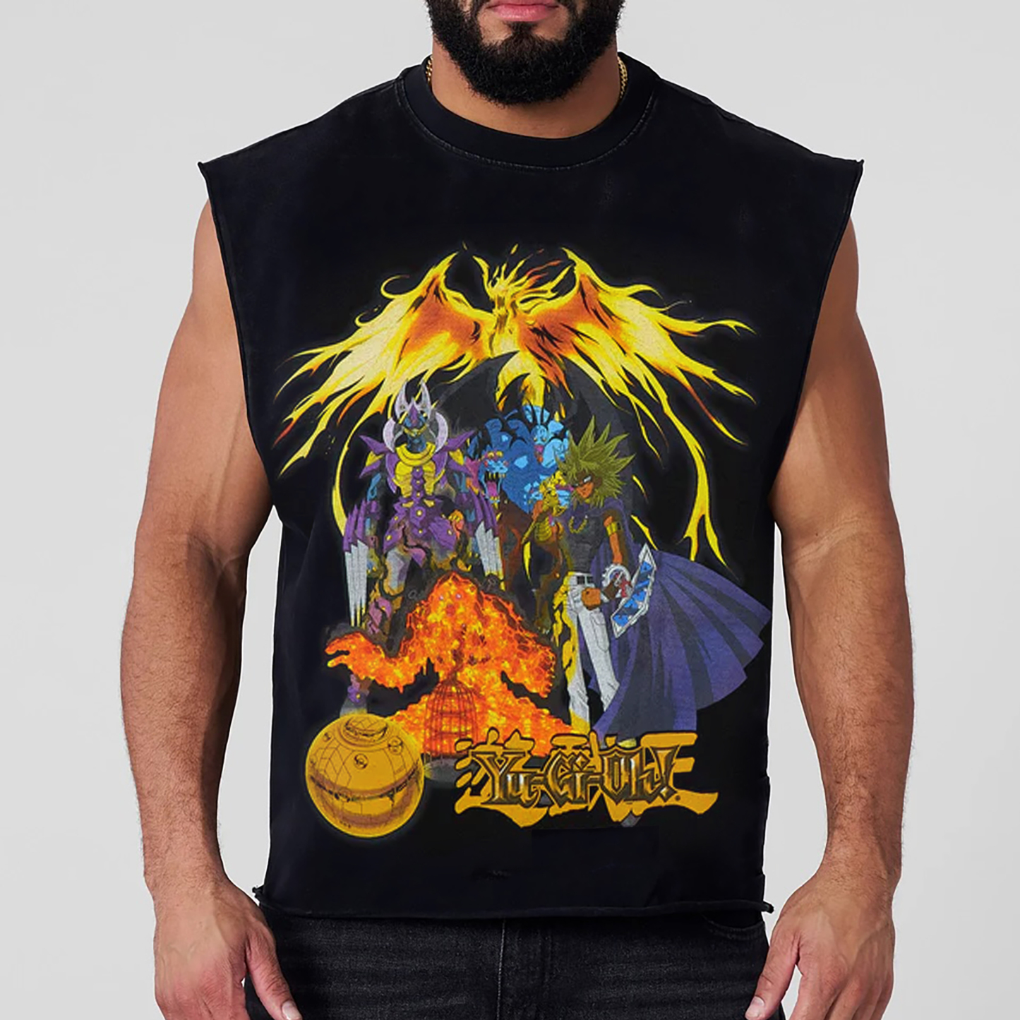Unisex "Yu-Gi-Oh!" game and anime pattern printed vest