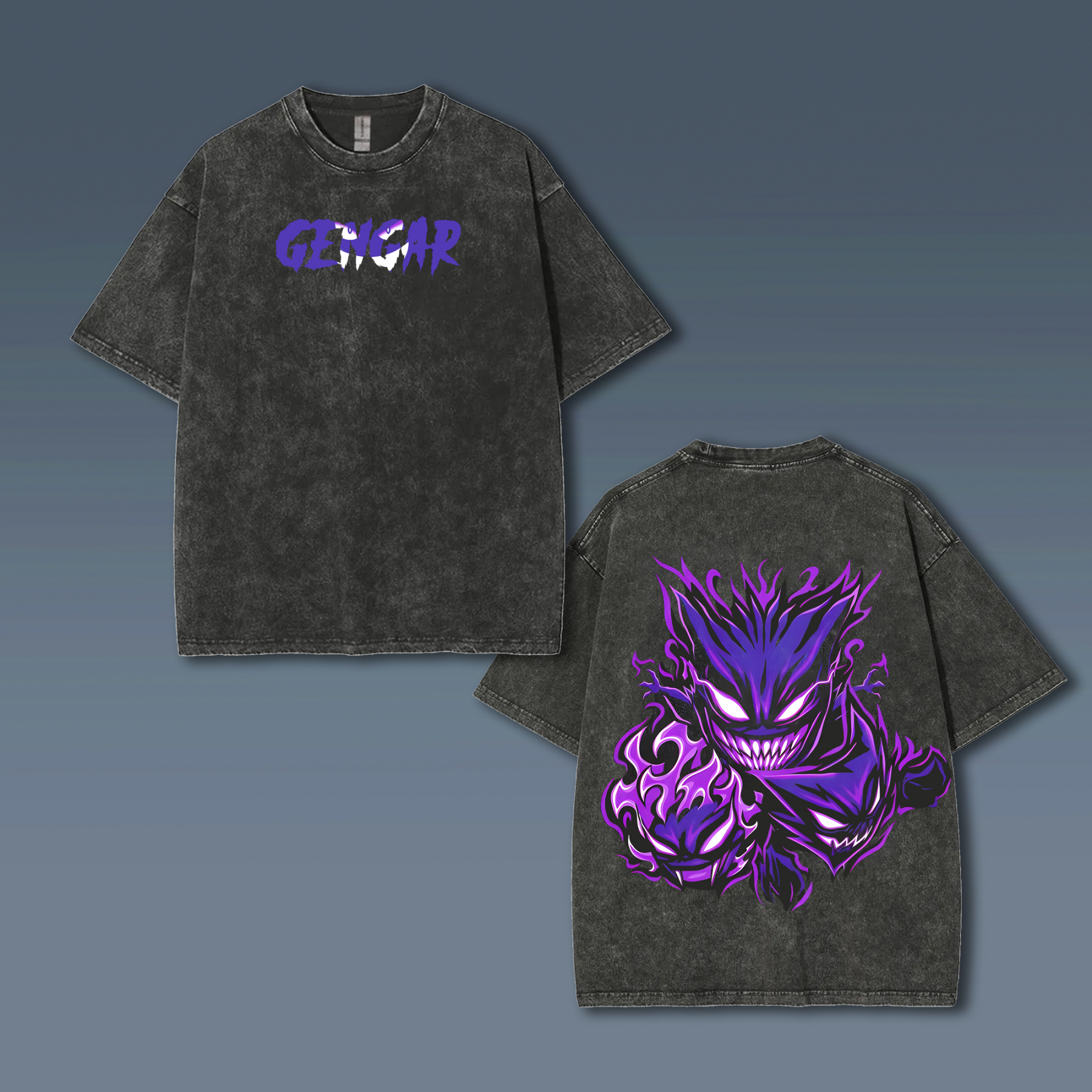 Unisex "Pokémon" Anime Style Vintage Washed T-Shirt