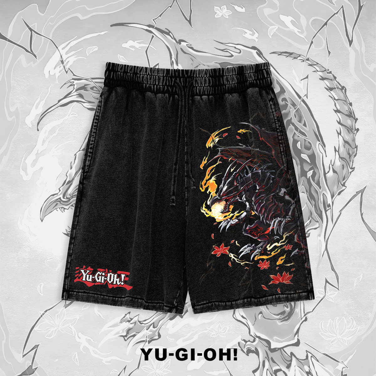 Unisex "Yu-Gi-Oh!" game and anime pattern printed shorts