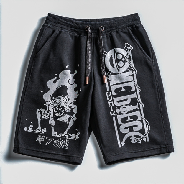 Anime-Inspired Graphic Shorts For Men - Perfect For Casual Wear And Anime Fans