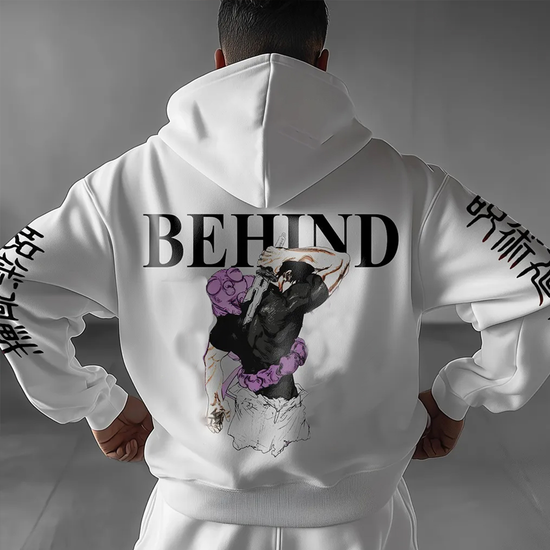 Unisex Oversized  Anime Print Hoodie