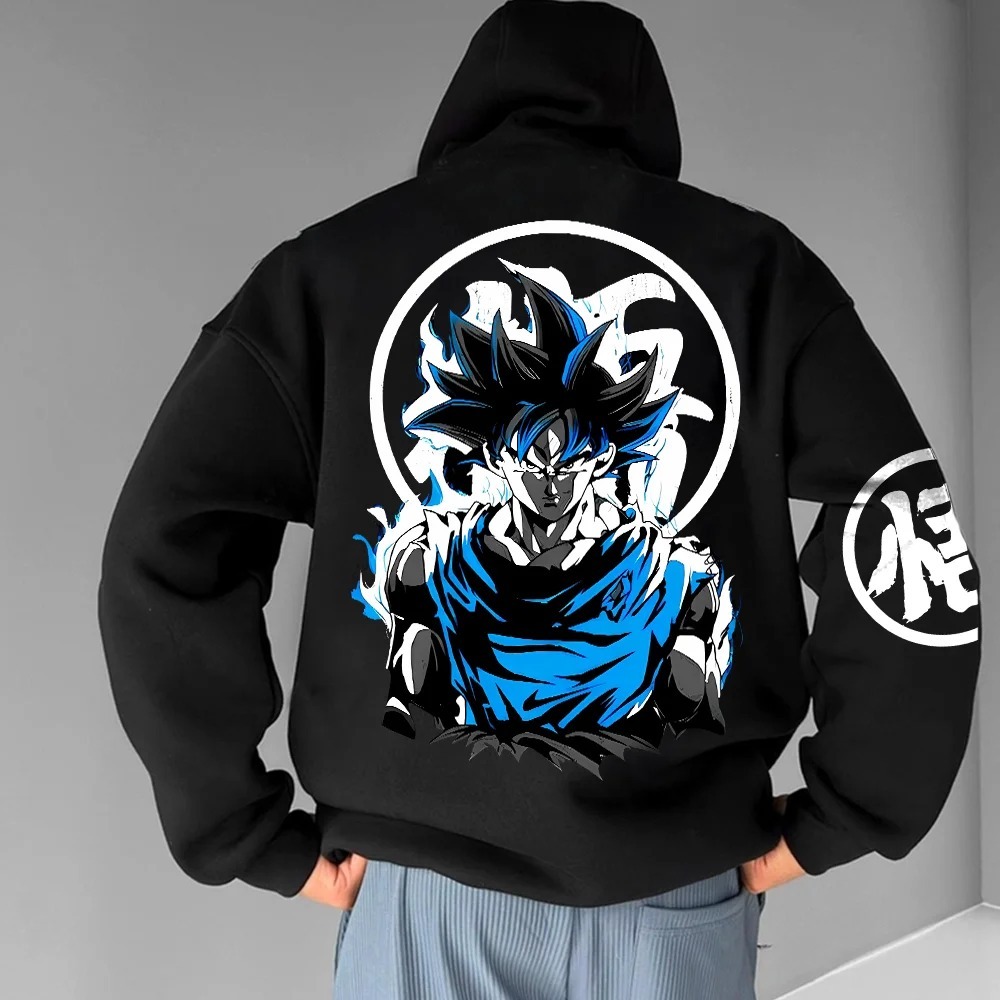 Oversized Unisex Anime Print Hoodie