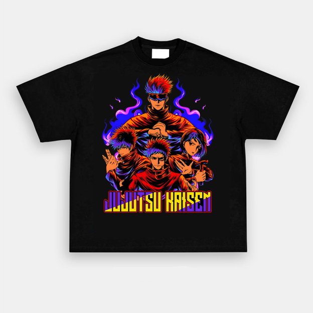 Oversized Unisex Anime Jujutsu Kaisen Print T-Shirt