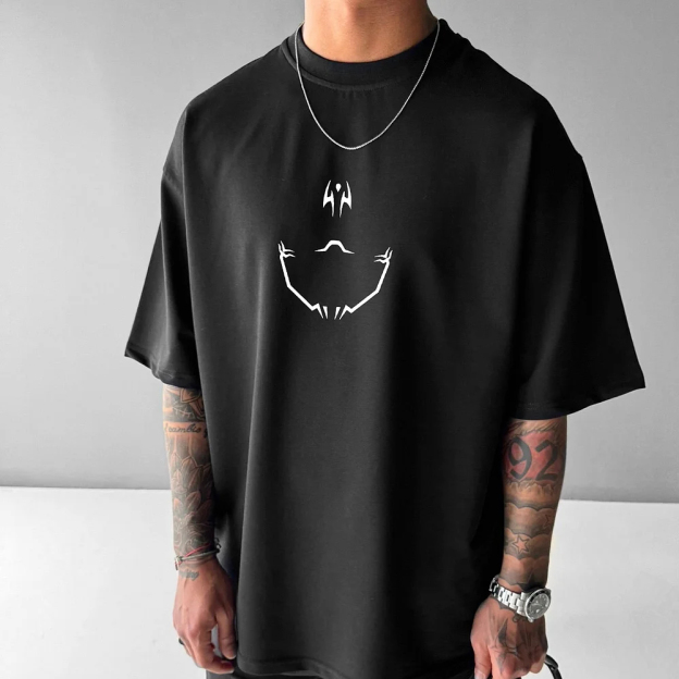 Unisex Oversized  Anime Print T-Shirt