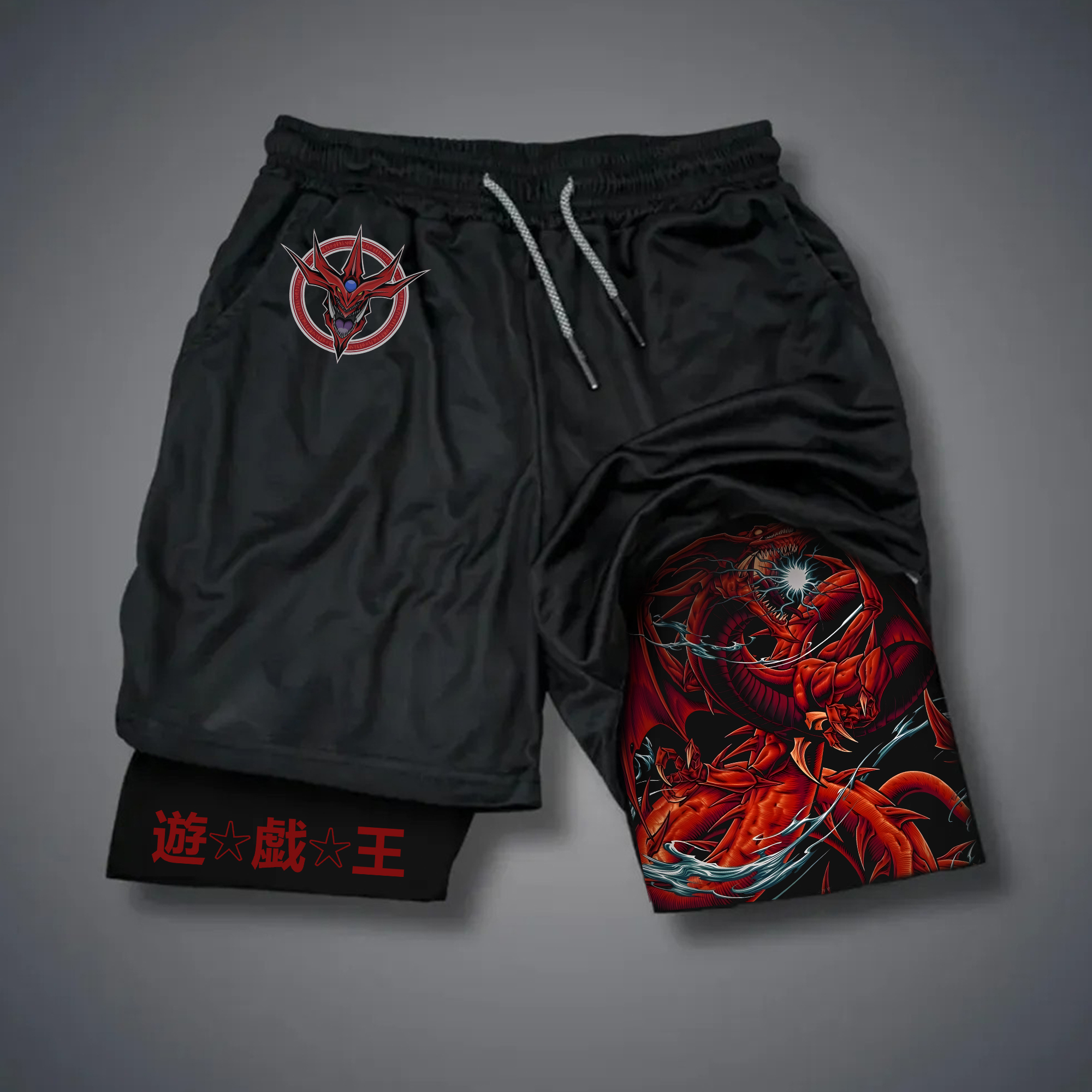 Unisex "Yu-Gi-Oh!" Anime Style Retro Shorts-comicclothing