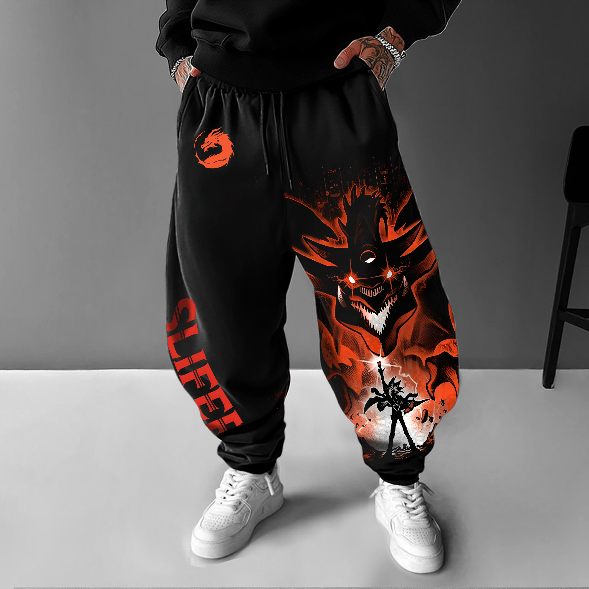 Unisex  “Yu-Gi-Oh！”  Anime Style Retro Pants