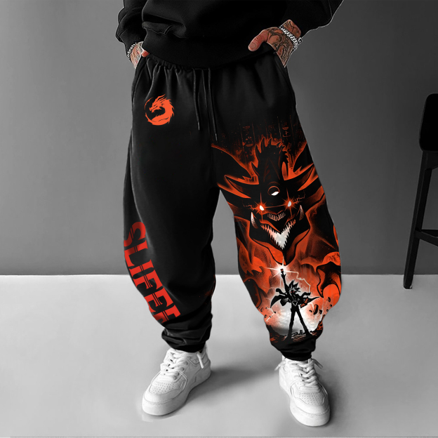 Unisex  “Yu-Gi-Oh！”  Anime Style Retro Pants