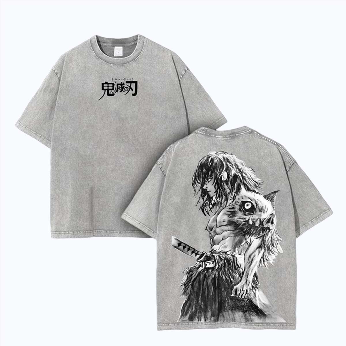 Demon Slayer Hashibira Inosuke Anime T-Shirt-comicclothing