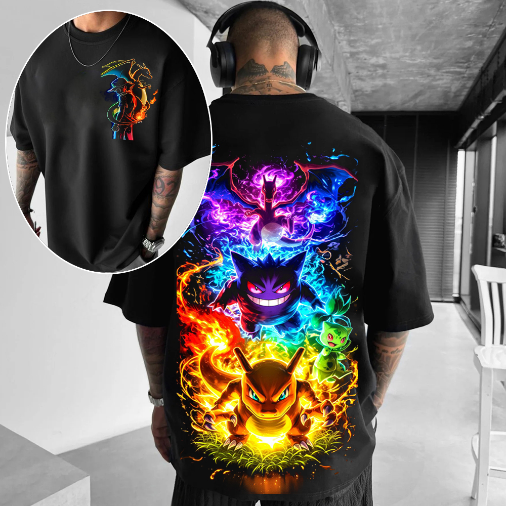 personality cartoon short-sleeved T-shirt