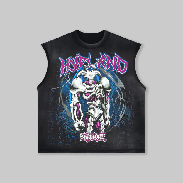 Unisex "Yu-Gi-Oh!" game and anime pattern printed vest-comicclothing