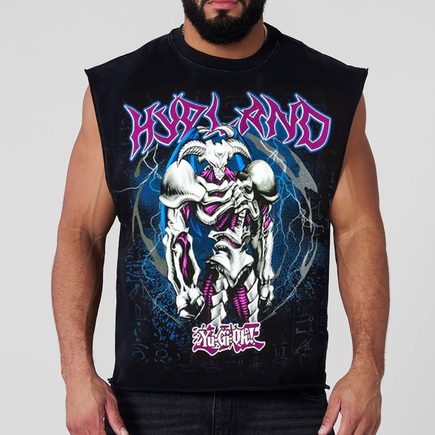 Unisex "Yu-Gi-Oh!" game and anime pattern printed vest-comicclothing