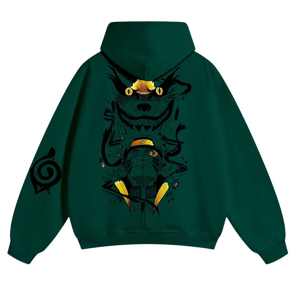 Oversized Unisex Anime Print Hoodie-comicclothing