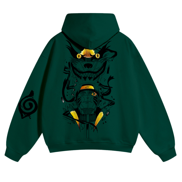 Oversized Unisex Anime Print Hoodie-comicclothing