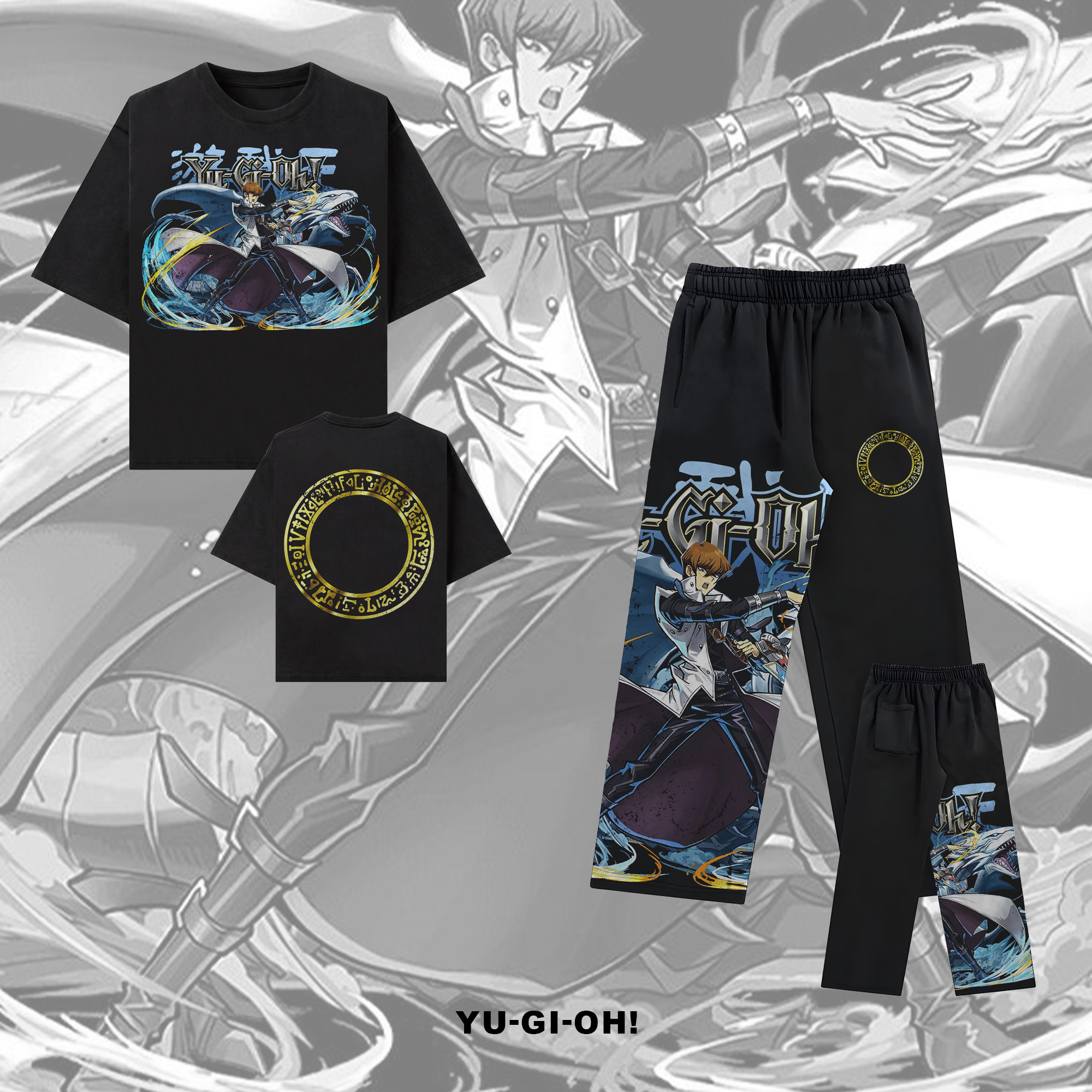 Unisex "Yu-Gi-Oh!" Game Anime Graphic Print T-Shirt Set-comicclothing
