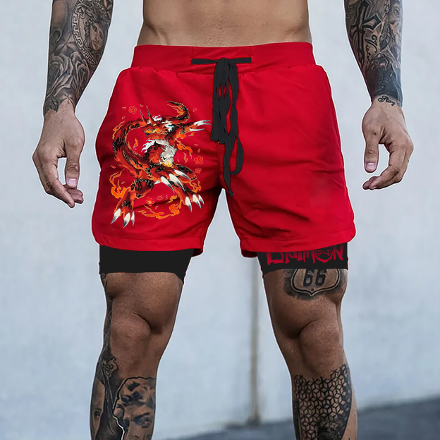 Unisex  “Digimon” Casual Anime Streetwear Shorts-comicclothing