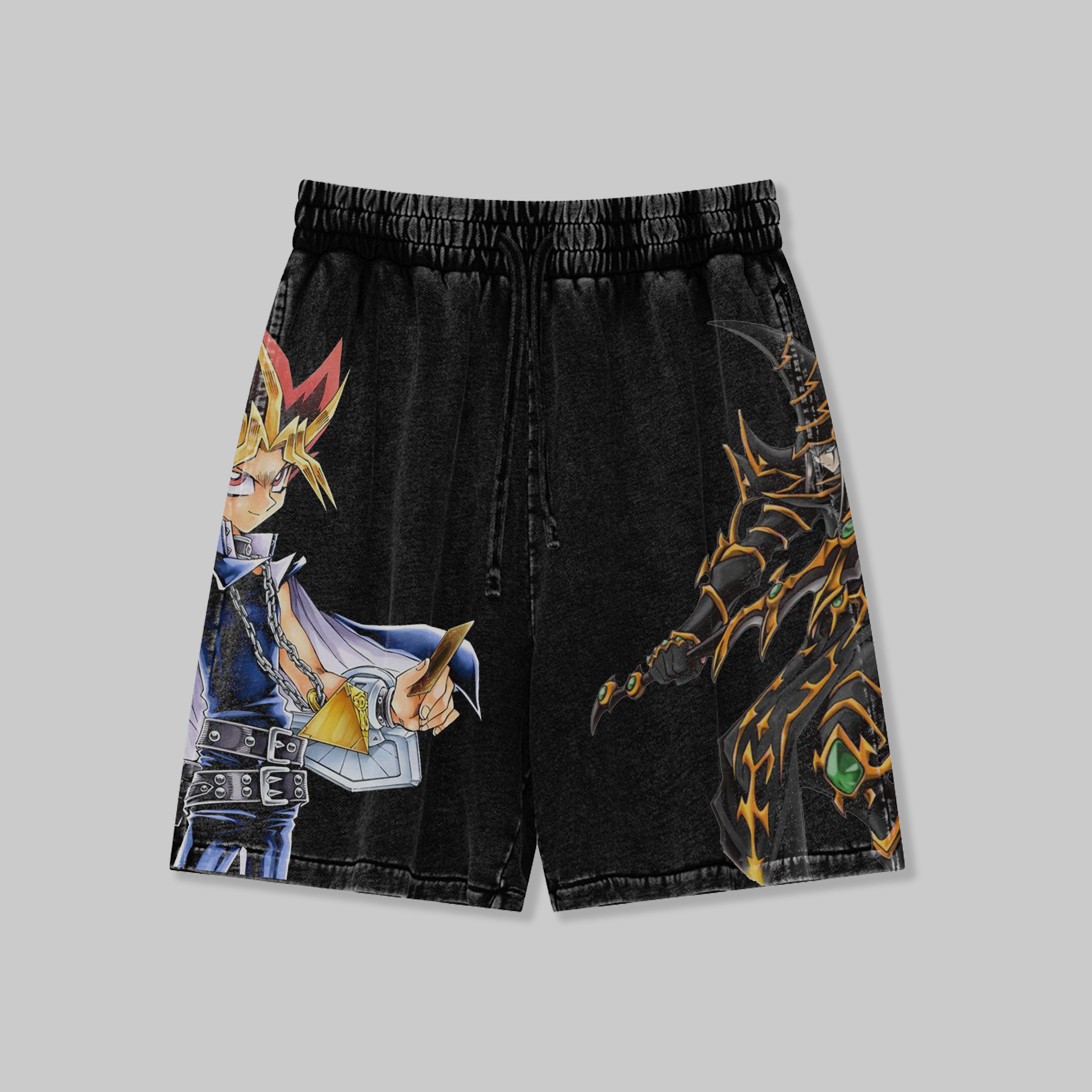 Unisex "Yu-Gi-Oh!" game and anime pattern printed shorts
