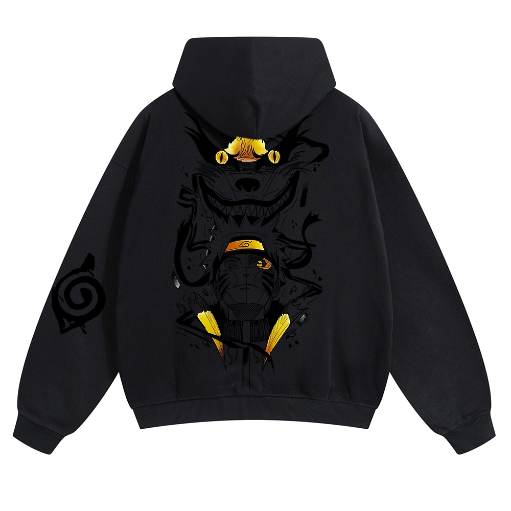 Oversized Unisex Anime Print Hoodie-comicclothing