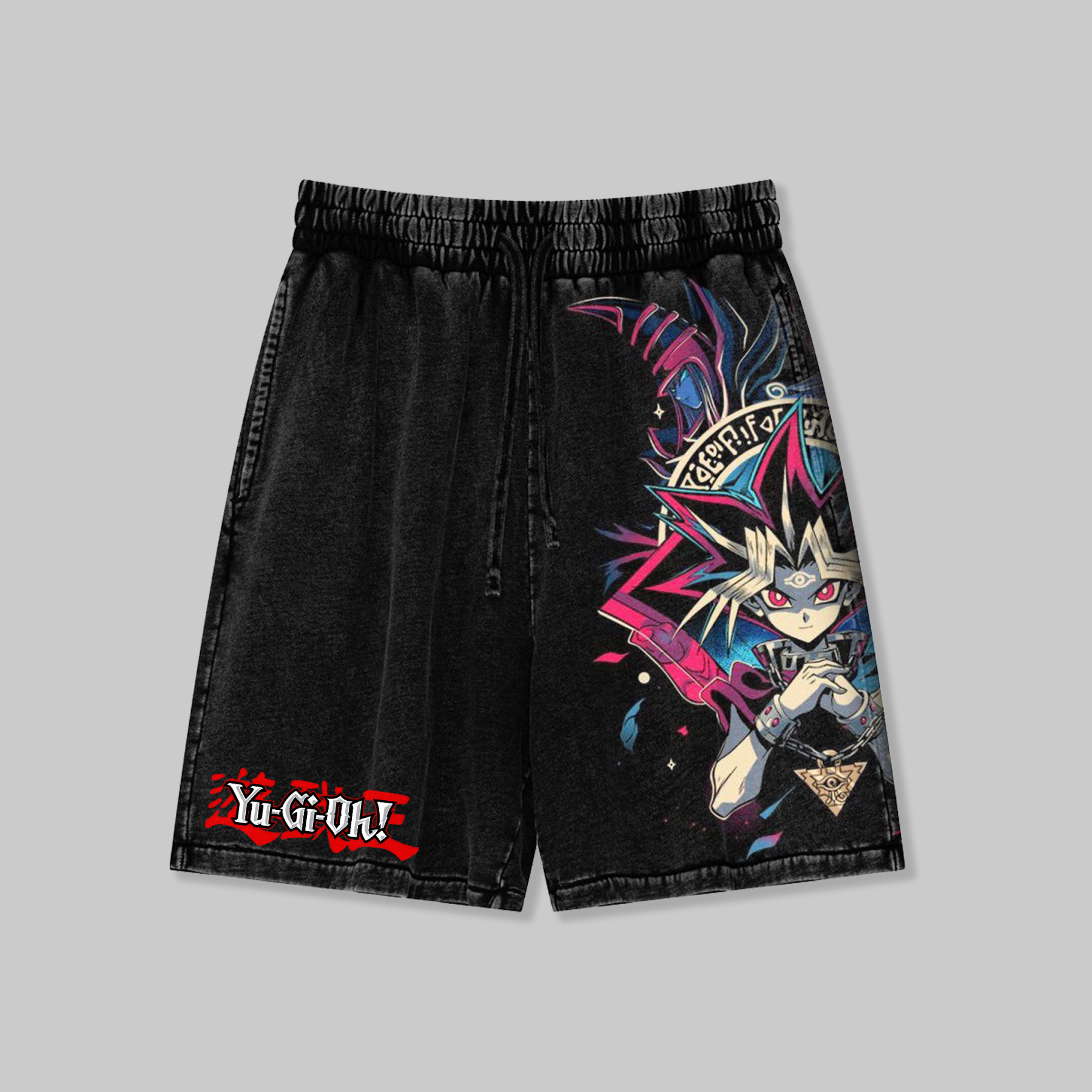 Unisex "Yu-Gi-Oh!" game and anime pattern printed shorts