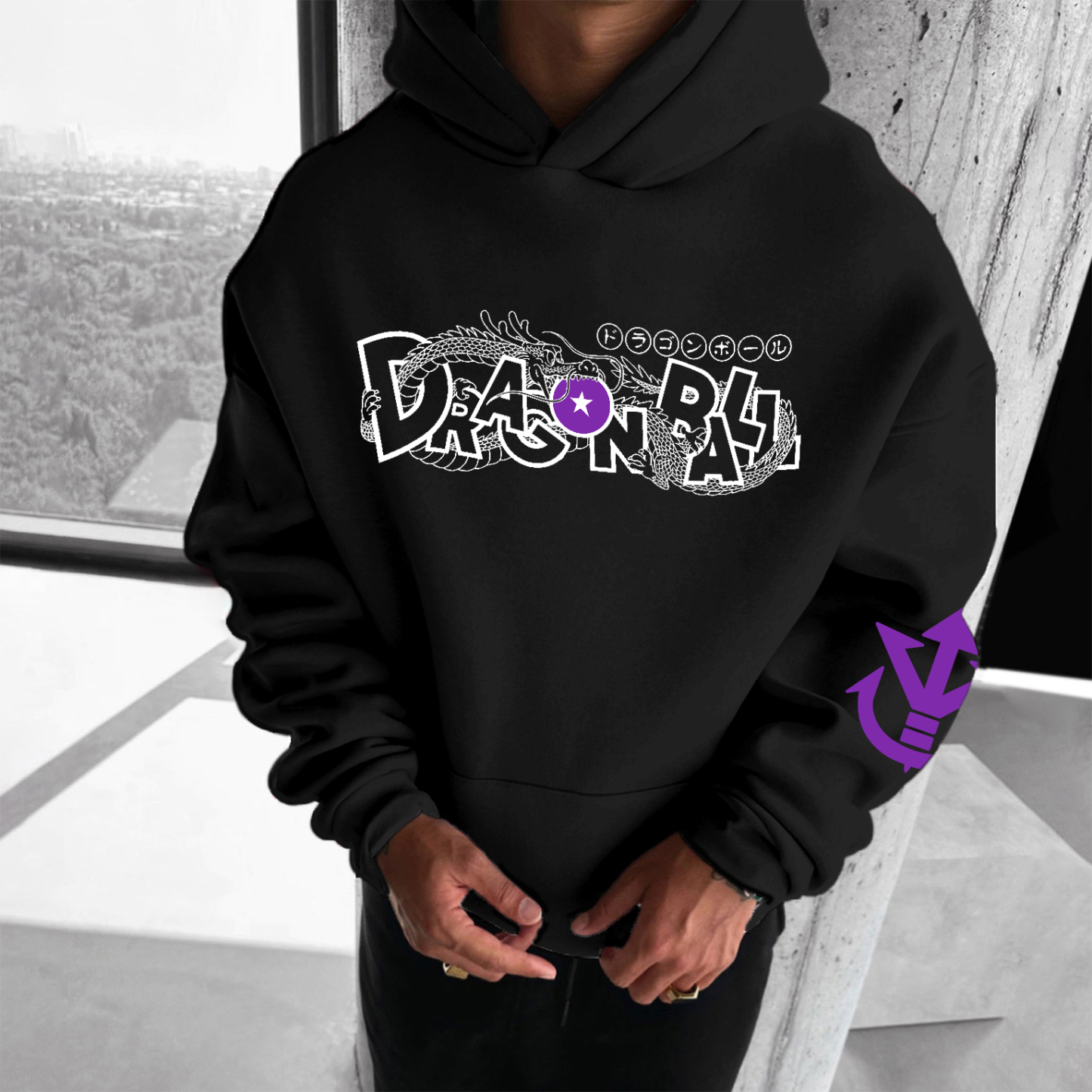 Unisex Anime Print Casual Oversized Hoodie