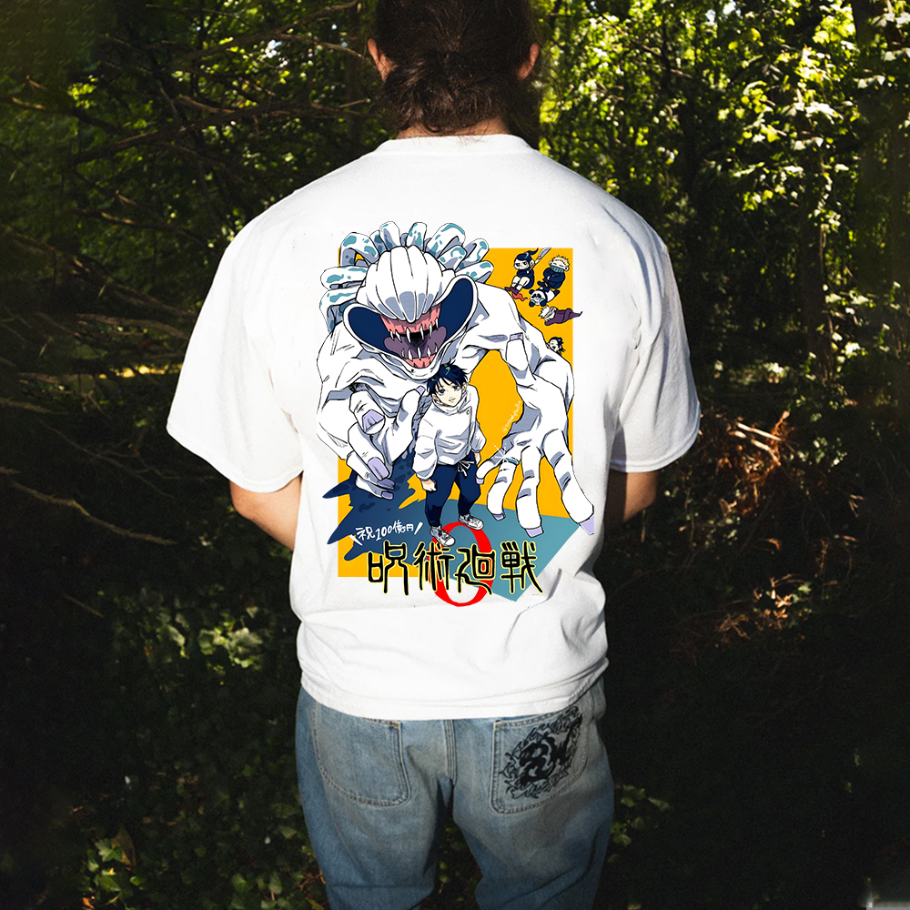 Oversized Unisex Anime Okkotsu Yūta Print T-Shirt