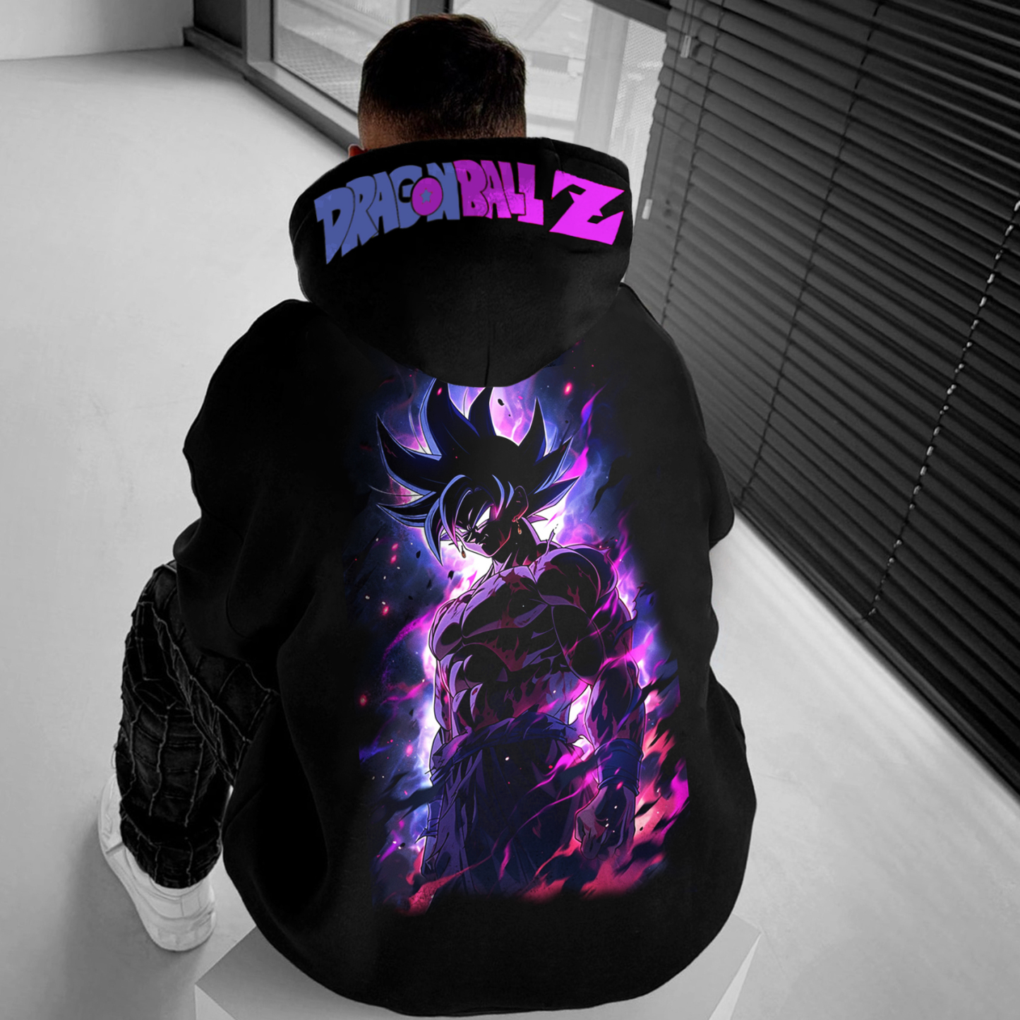 Unisex Casual Anime Print Oversized Hoodie