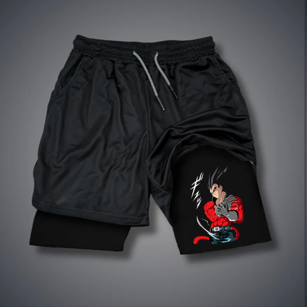 Men's Casual Anime Vegeta Gym Shorts