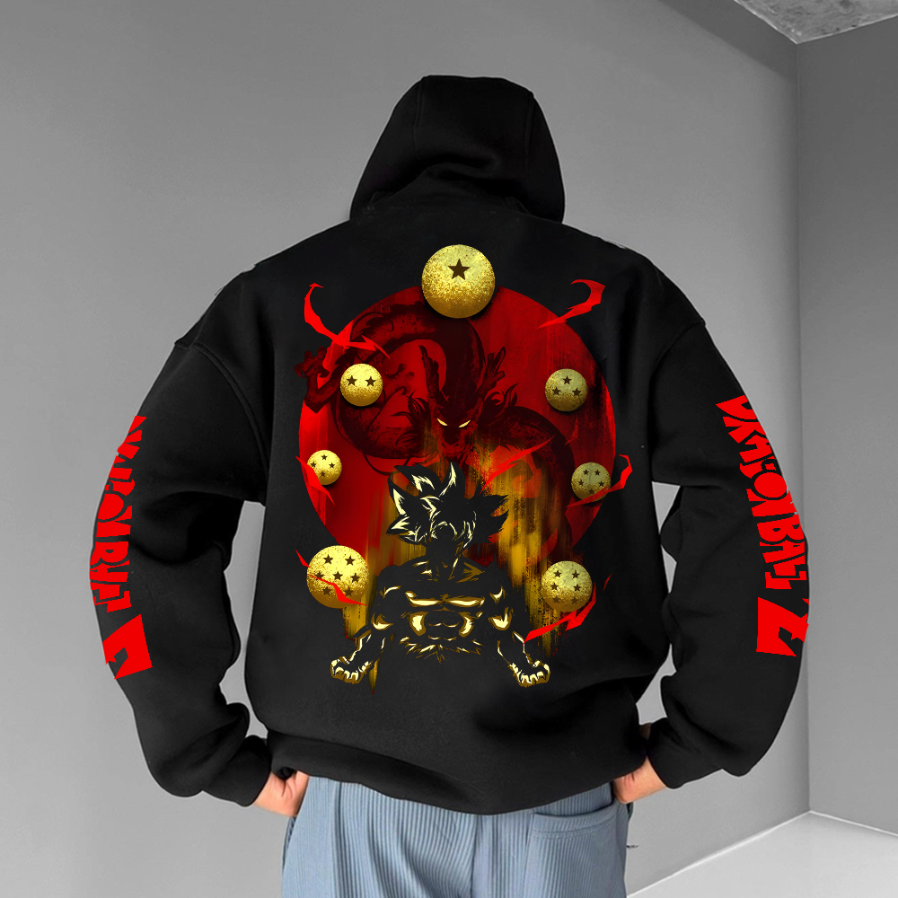 Oversized Unisex Anime Print Hoodie