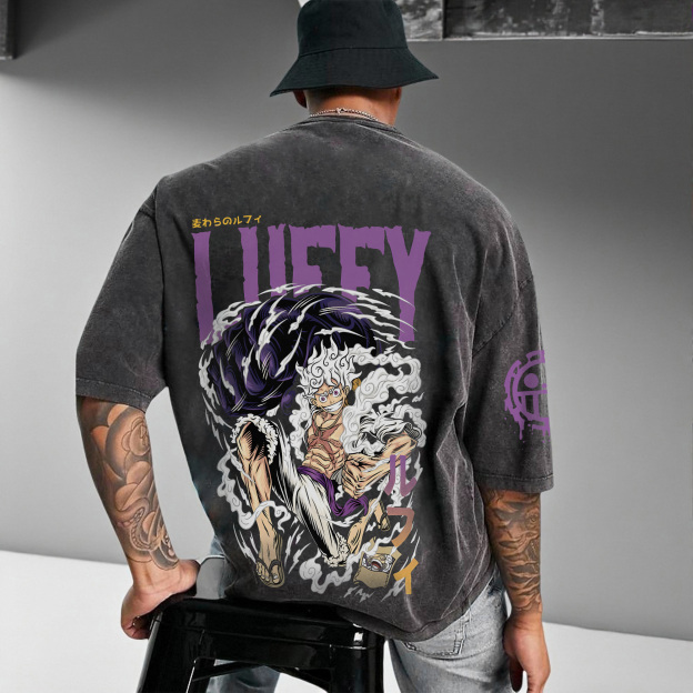 Unisex Anime Inspired Vintage T-Shirt丨