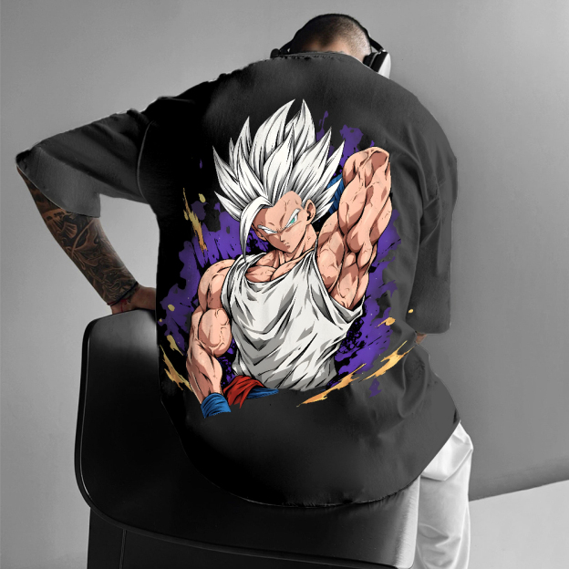 Unisex Oversized DBZ Anime Print T-Shirt