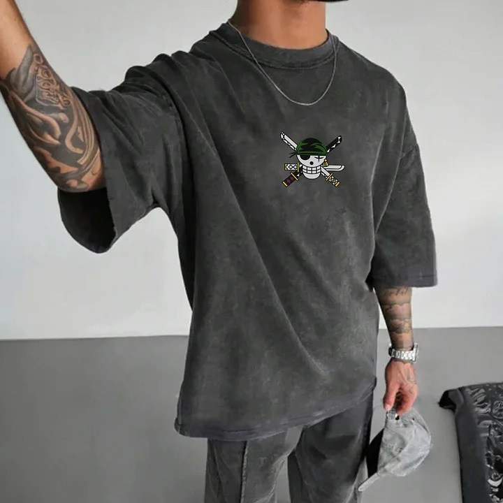 Unisex Anime Inspired Vintage T-Shirt丨