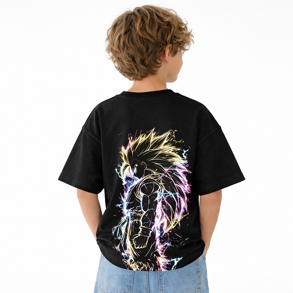 Dragon Ball Anime Graphic T-Shirt for Kids Cartoon Print Cotton Tee