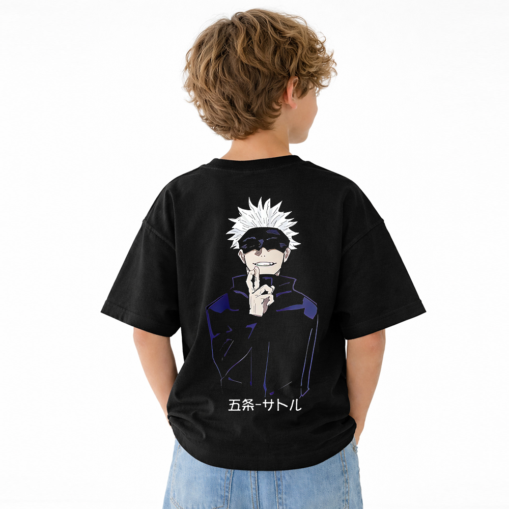 Jujutsu Kaisen Anime Graphic T-Shirt for Kids Cartoon Print Cotton Tee