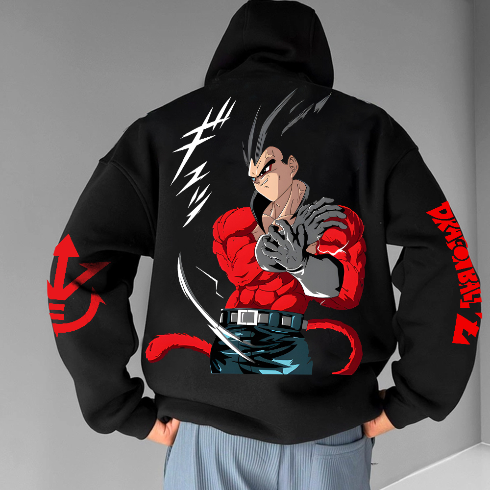 Oversized Unisex Anime Print Hoodie