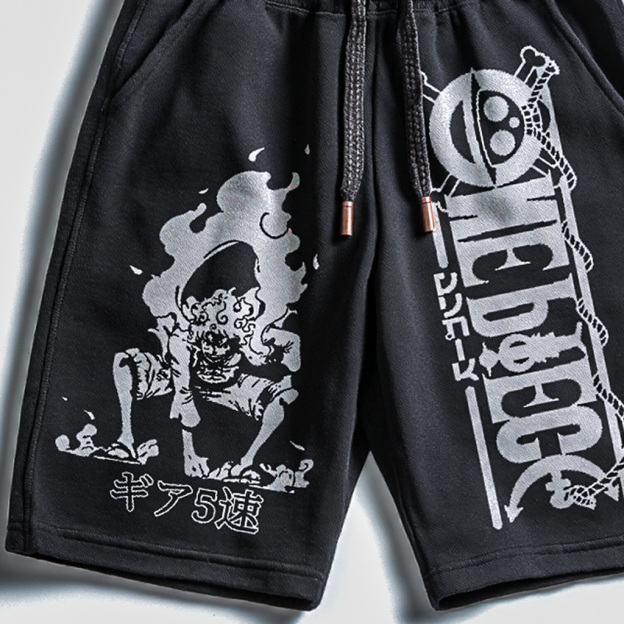 Anime-Inspired Graphic Shorts For Men - Perfect For Casual Wear And Anime Fans