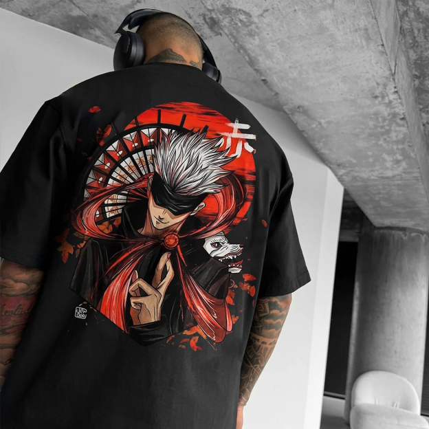 Unisex Oversized  Anime Print T-Shirt