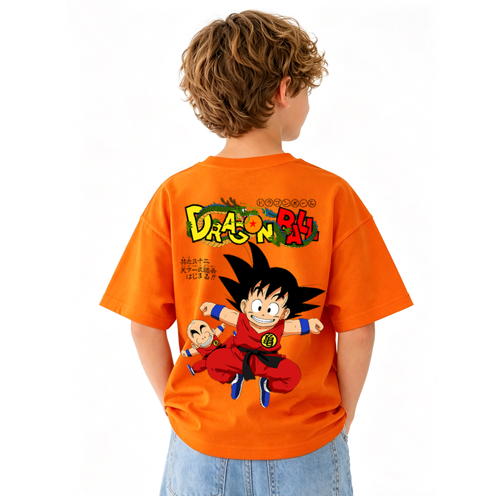 Dragon Ball Anime Graphic T-Shirt for Kids Cartoon Print Cotton Tee