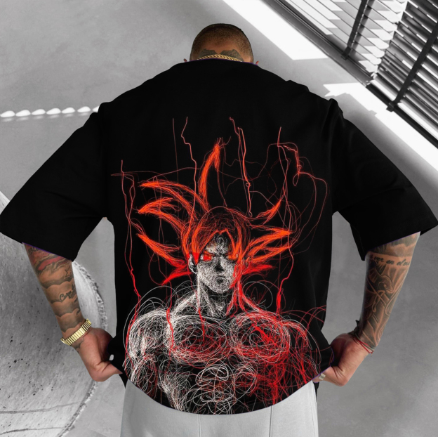 Unisex Casual Anime Print T-shirt Dragon Ball T-shirt
