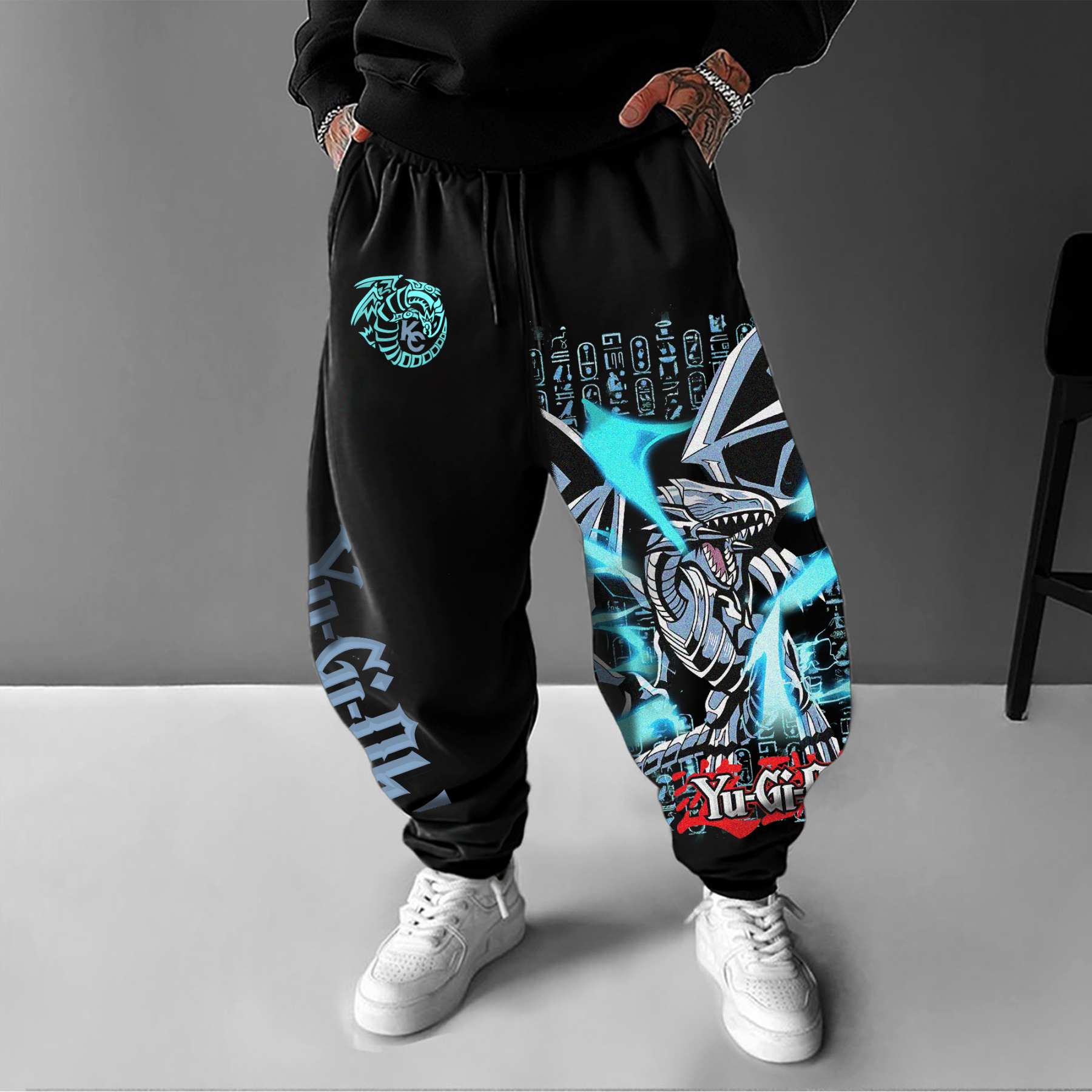 Unisex “Yu-Gi-Oh！” Anime Style Retro Pants