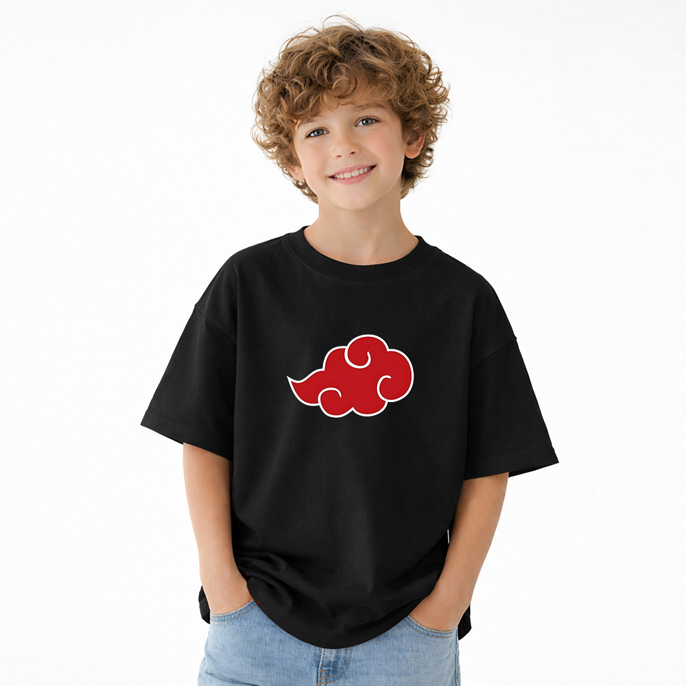 Naruto Anime Graphic T-Shirt for Kids Cartoon Print Cotton Tee