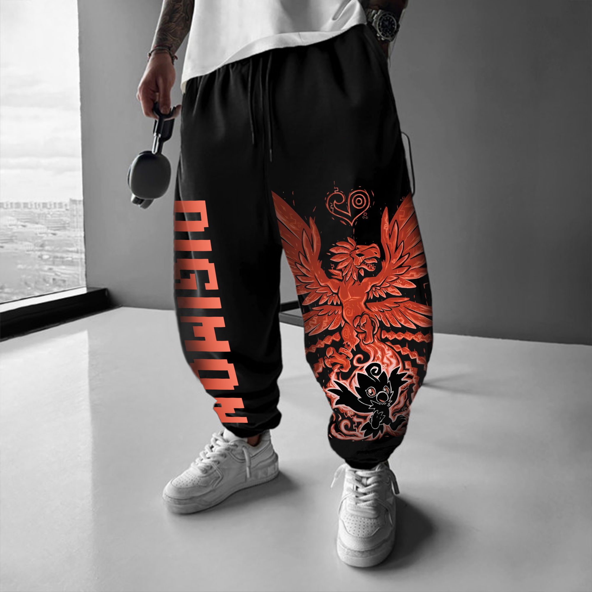 Unisex “Digimon” Anime Style Retro Pants-comicclothing