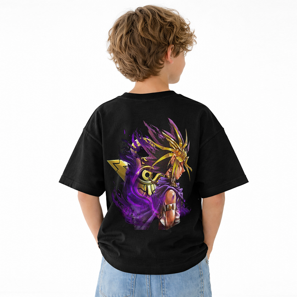 Yu-Gi-Oh! Anime Graphic T-Shirt for Kids Cartoon Print Cotton Tee